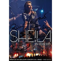 PLAN PROMO cartonné 4 pages Sheila en concert dédicacé