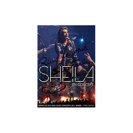 PLAN PROMO cartonné 4 pages Sheila en concert dédicacé