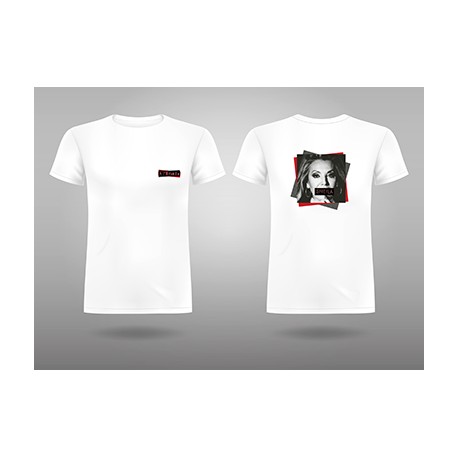 T-Shirt "à l'avenir" blanc - photo noire