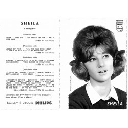 Sheila carte postale glacée noir et blanc 1964