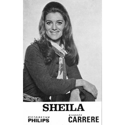 Sheila carte postale noir et blanc 1970