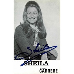 Sheila carte postale CARRERE noir et blanc 1970