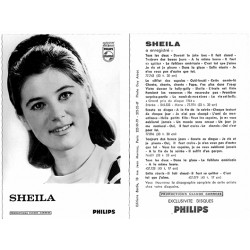 Sheila carte postale glacée noir et blanc 1966