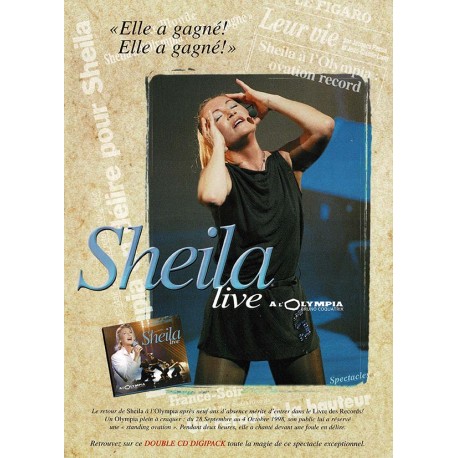 PLAN PROMO 4 pages Sheila live olympia 98 / 99