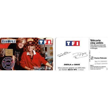 télécarte promo collector RARE sheila & Dave SLC