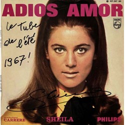 EP SHEILA "Adios amor" dédicacé
