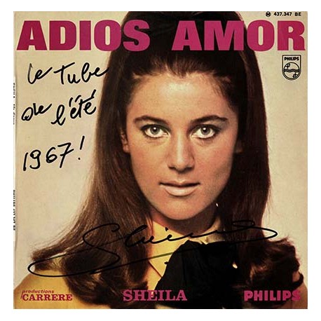 EP SHEILA "Adios amor" dédicacé