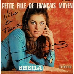EP SHEILA "Petite fille de français moyen" dédicacé