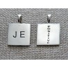 Médaille argent brillant gravée et poinçonnée "JE positive"